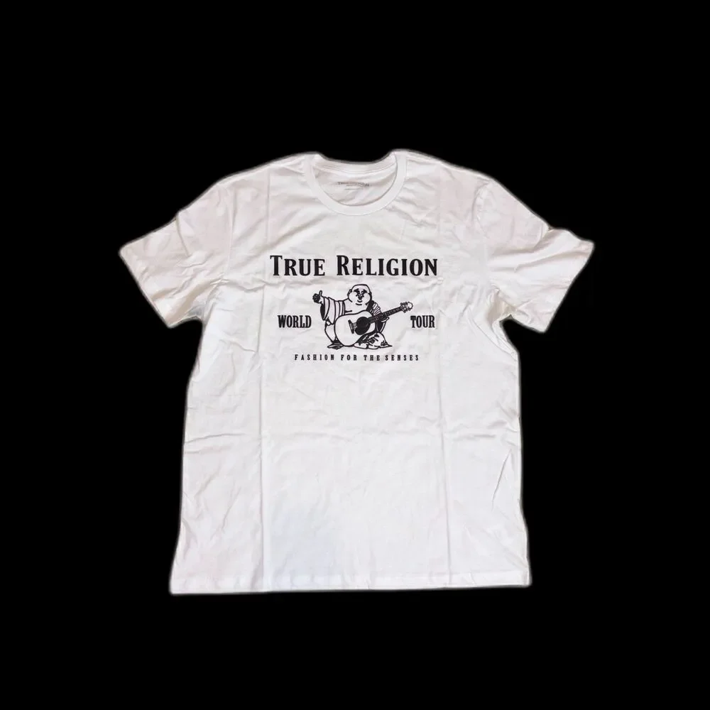 True Religion World Tour Buddha Graphic T-Shirt White Men's 2XL